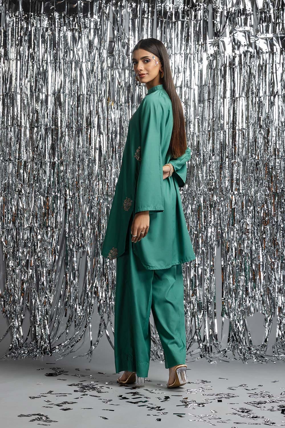 Dyed Windo Embroidered Shirt With Trouser IPS-24-124