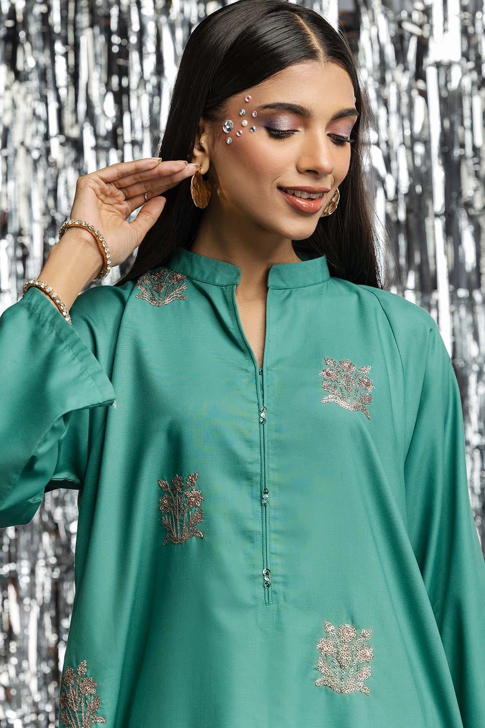 Dyed Windo Embroidered Shirt With Trouser IPS-24-124