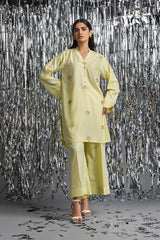 Dyed Windo Embroidered Shirt With Trouser IPS-24-125