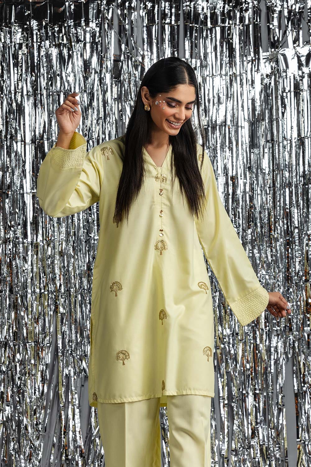 Dyed Windo Embroidered Shirt With Trouser IPS-24-125
