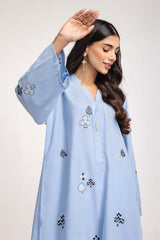 Dyed Polyester Viscose Embroidered Shirt With Trouser IPS-24-133