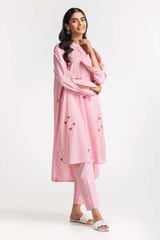 Dyed Polyester Viscose Embroidered Shirt With Trouser IPS-24-137