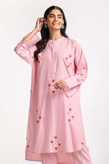 Dyed Polyester Viscose Embroidered Shirt With Trouser IPS-24-137