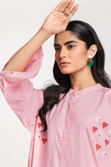 Dyed Polyester Viscose Embroidered Shirt With Trouser IPS-24-137