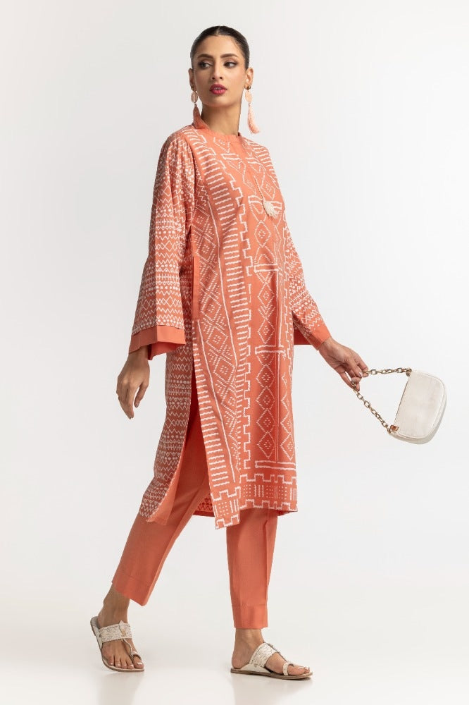 Dyed Polyester Viscose Screen Printed Shirt With Trouser IPS-24-140