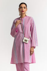 Dyed Polyester Viscose Screen Printed Shirt With Trouser IPS-24-141