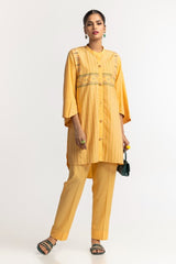 Dyed Polyester Viscose Screen Printed Shirt With Trouser IPS-24-142