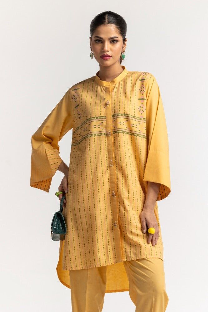 Dyed Polyester Viscose Screen Printed Shirt With Trouser IPS-24-142