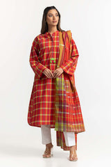 Dyed Cotton Yarn Dyed Embelished Shirt With Dupatta IPS-24-143