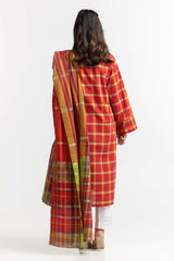 Dyed Cotton Yarn Dyed Embelished Shirt With Dupatta IPS-24-143