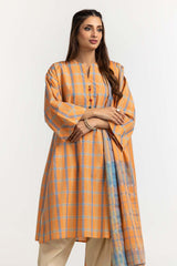Dyed Cotton Yarn Dyed Embelished Shirt Dupatta IPS-24-145
