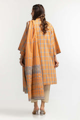 Dyed Cotton Yarn Dyed Embelished Shirt Dupatta IPS-24-145