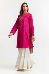 Dyed Dobby Embroidered Shirt And Dupatta IPS-24-148