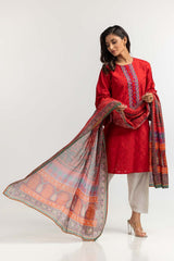 Dyed Dobby Embroidered Shirt And Dupatta IPS-24-150