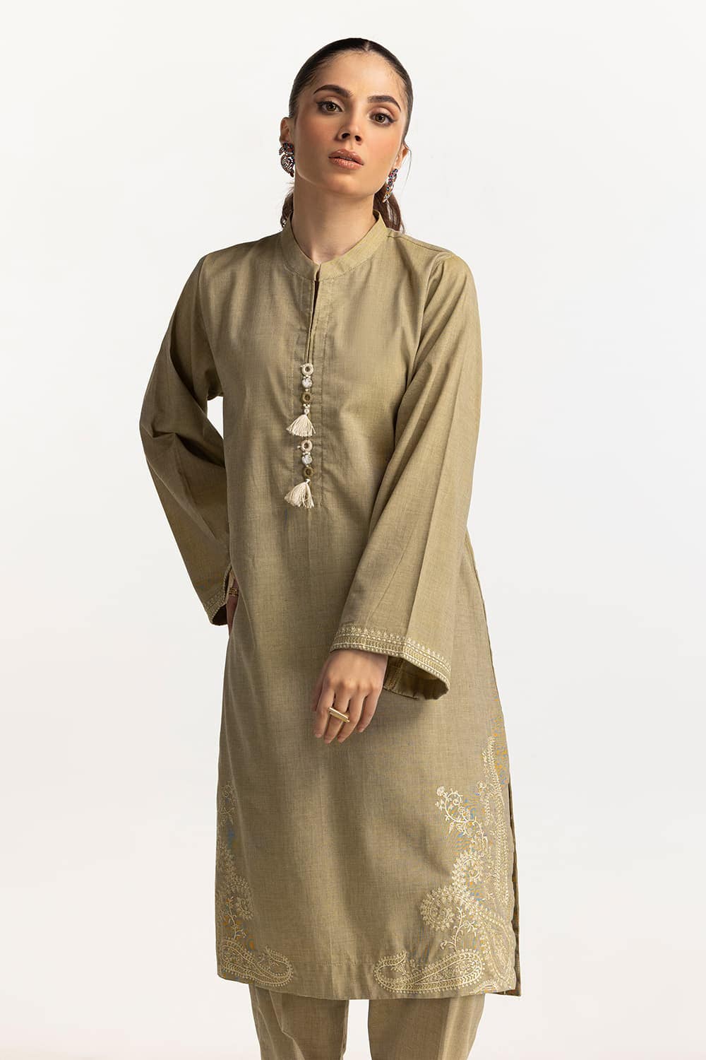 Yarn-dyed Embroidered Co-Ord Set IPS-24-173