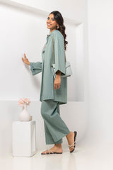 Yarn-dyed Embellished Co-Ord Set IPS-24-181