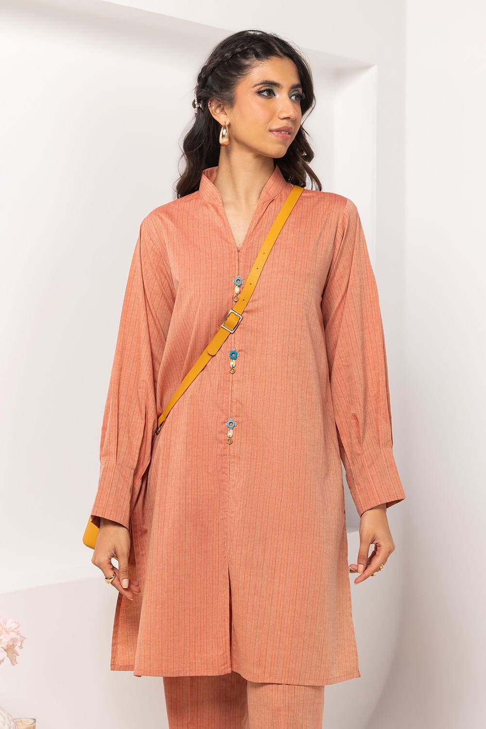 Yarn-dyed Embellished Co-Ord Set IPS-24-183