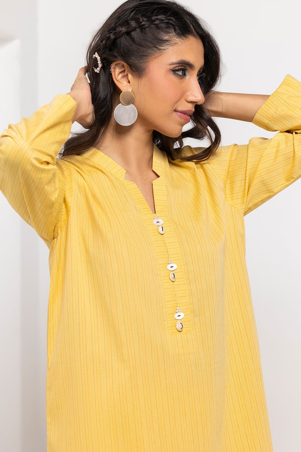 Yarn-dyed Embellished Co-Ord Set IPS-24-184