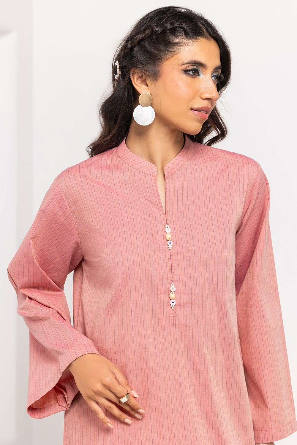 Yarn-dyed Embellished Co-Ord Set IPS-24-185