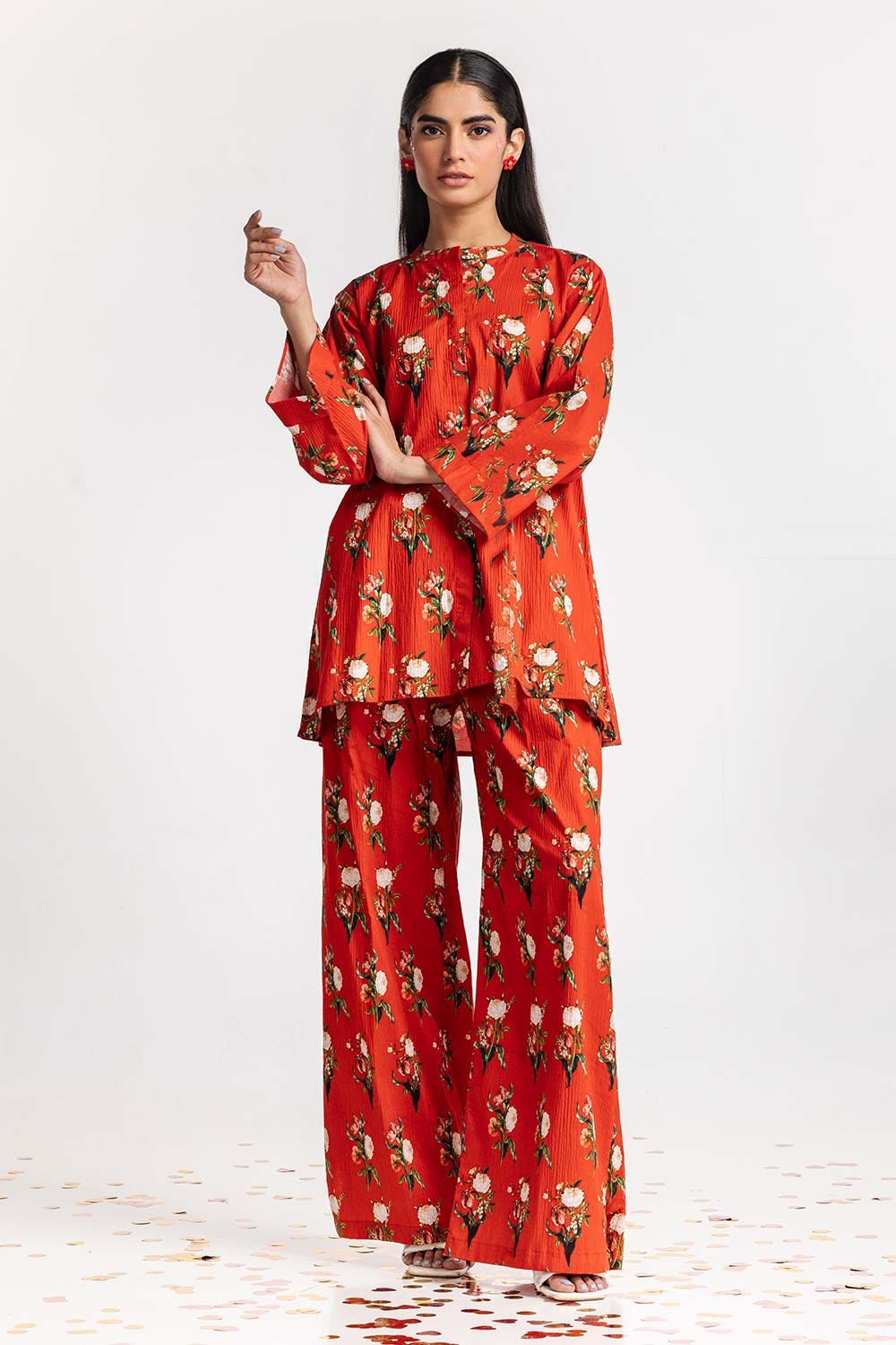 Digital Printed Lycra Shirt With Trouser IPS-24-192