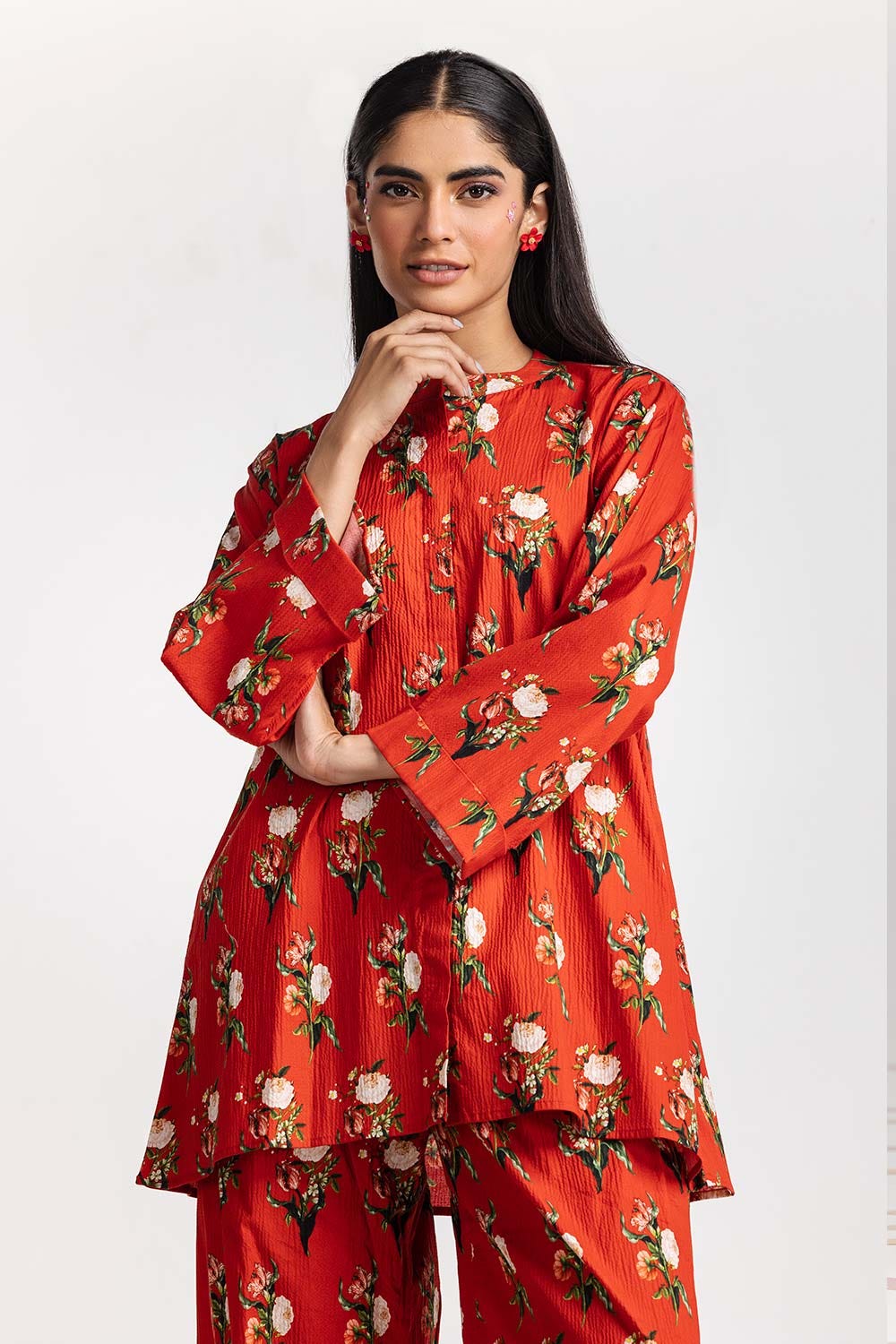Digital Printed Lycra Shirt With Trouser IPS-24-192