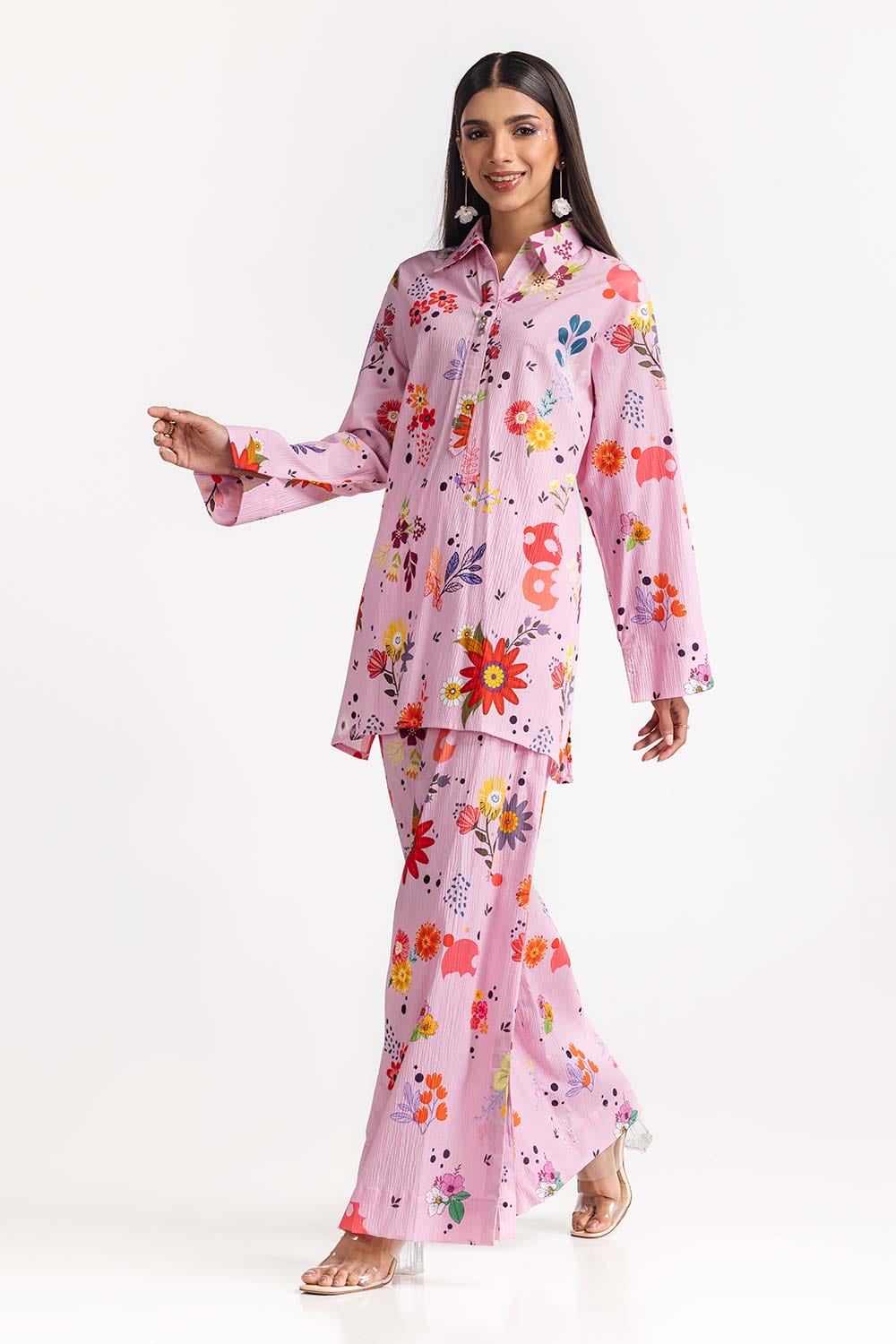 Digital Printed Lycra Shirt And Trouser IPS-24-195