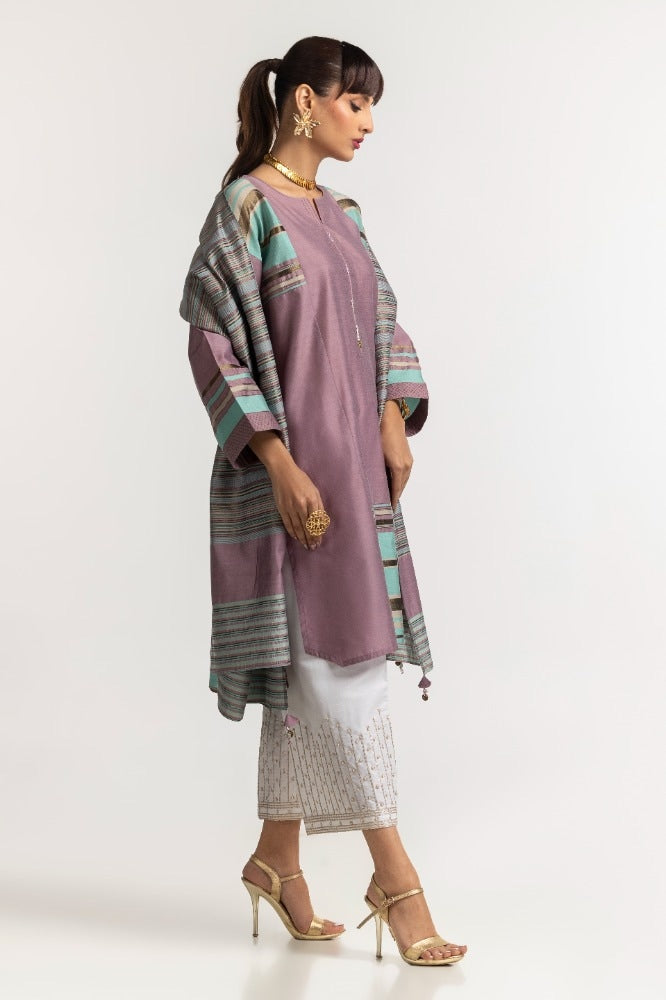 Yarn Dyed Embelished Shirt And Dupatta IPS-24-33