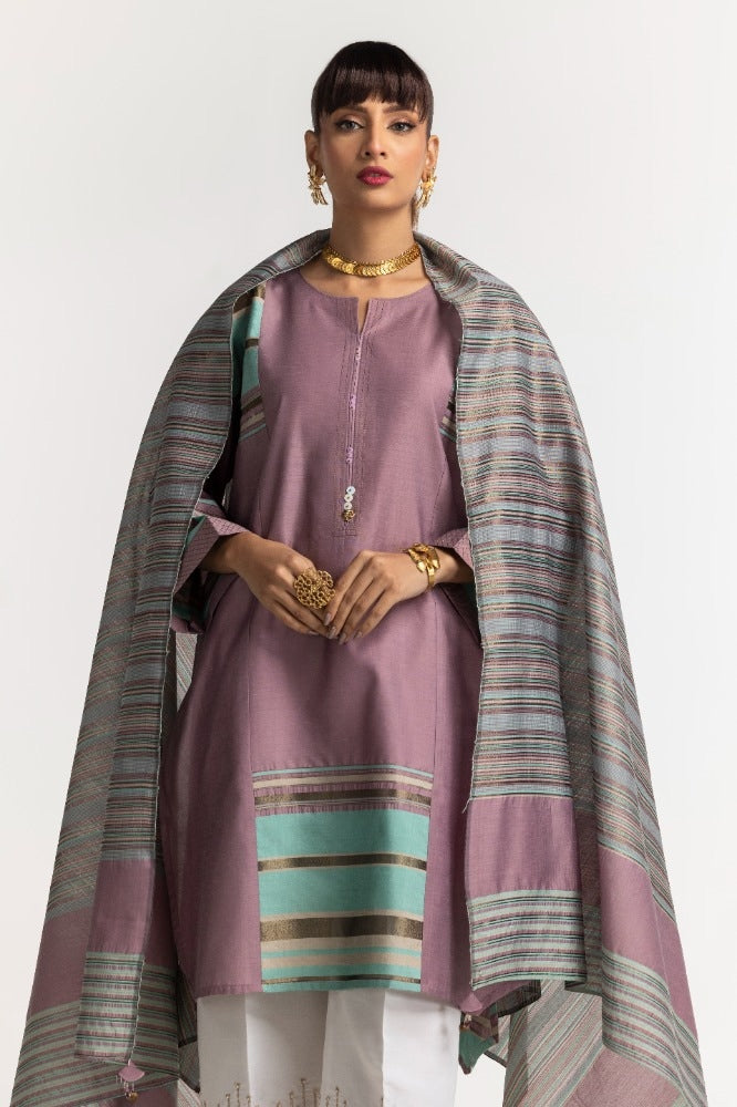 Yarn Dyed Embelished Shirt And Dupatta IPS-24-33