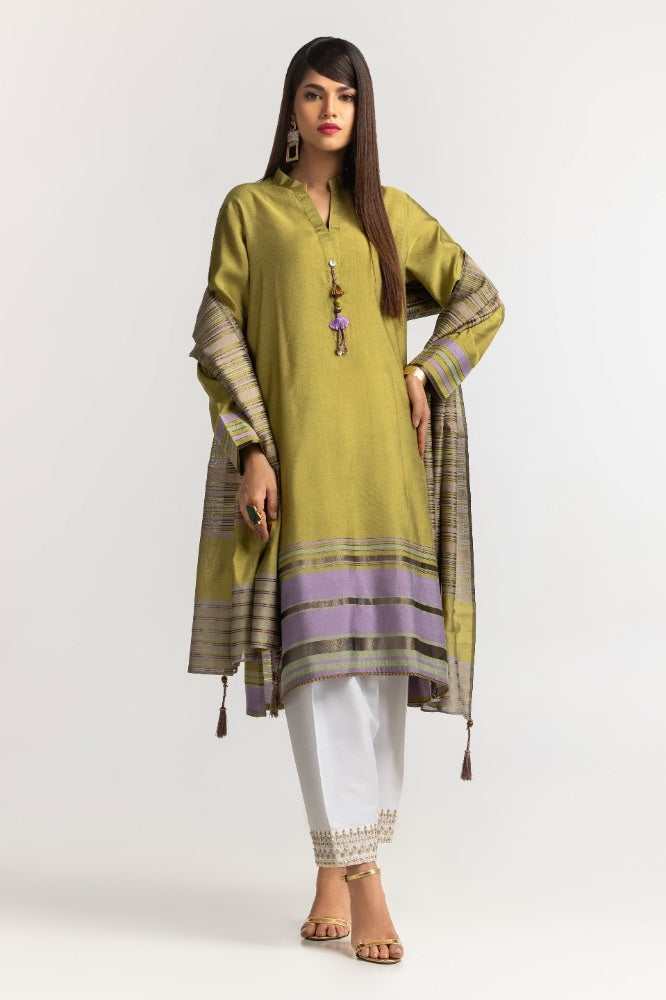 Yarn Dyed Embelished Shirt And Dupatta IPS-24-35