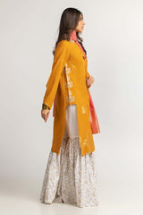 Dyed Jacquard Embroidered Shirt With Dupatta IPS-24-83