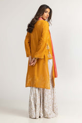 Dyed Jacquard Embroidered Shirt With Dupatta IPS-24-83