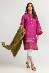 Dyed Jacquard Shirt With Dupatta IPS-24-85