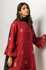 Dyed Jacquard Embroidered Shirt With Dupatta IPS-24-87