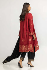Dyed Jacquard Embroidered Shirt With Dupatta IPS-24-87