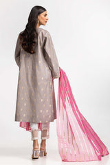Dyed Jacquard Embroidered Shirt IPS-24-98 1 Piece