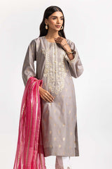 Dyed Jacquard Embroidered Shirt IPS-24-98 1 Piece