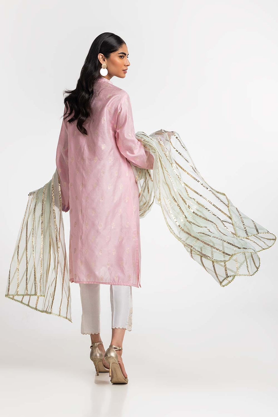 Dyed Jacquard Embroidered Shirt