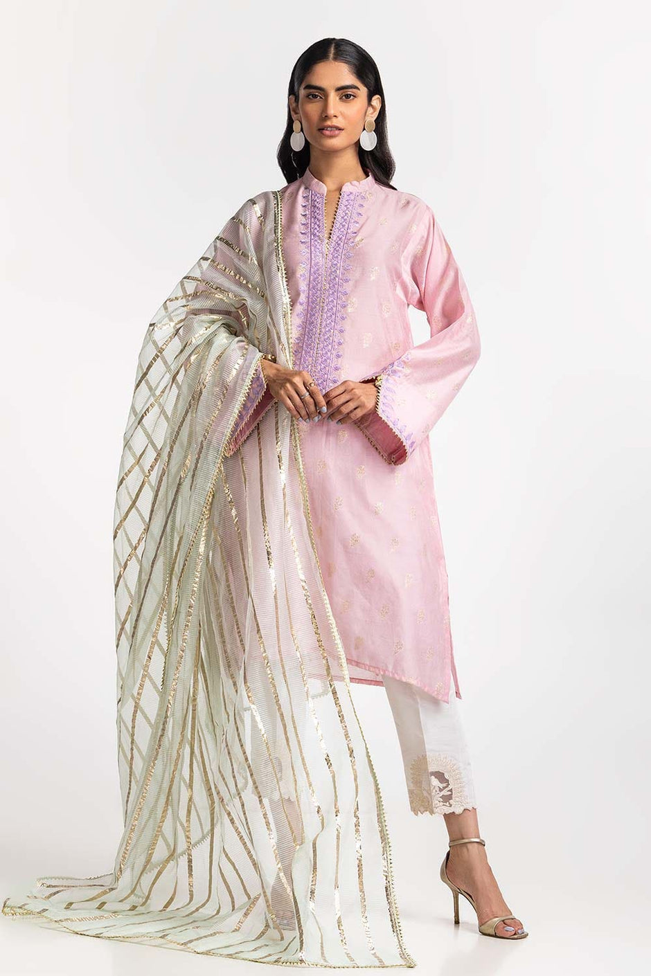 Dyed Lurex Dupatta