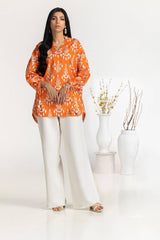 Cross Slub Printed Tunic IPS-44123