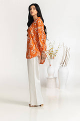 Cross Slub Printed Tunic IPS-44123