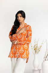 Cross Slub Printed Tunic IPS-44123