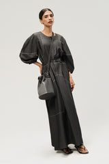Denim Dyed Long Dress IPS-44131