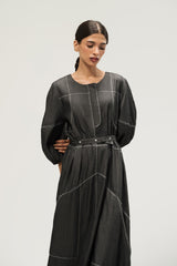 Denim Dyed Long Dress IPS-44131