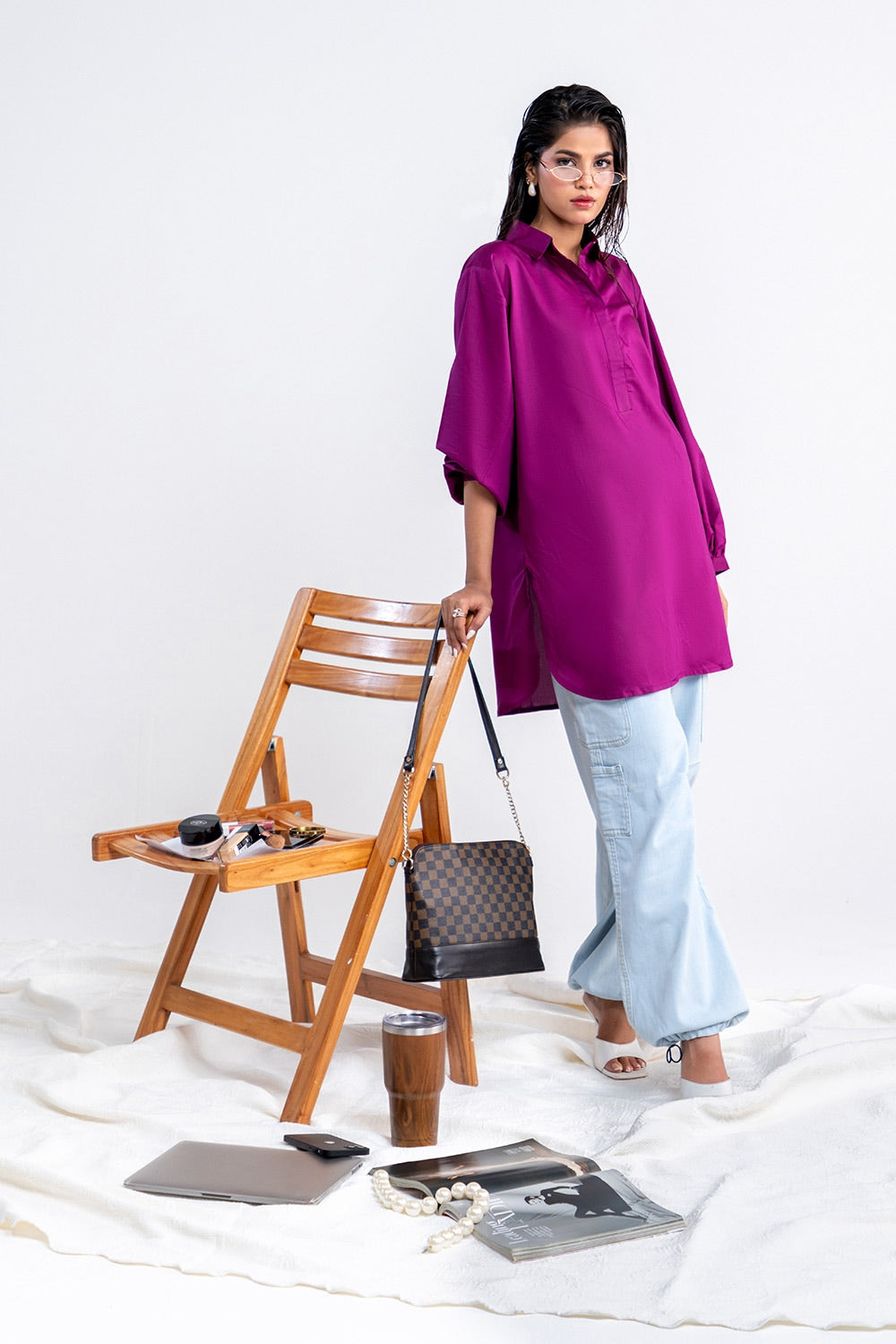 Cotton Viscose Dyed Tunic IPS-44132