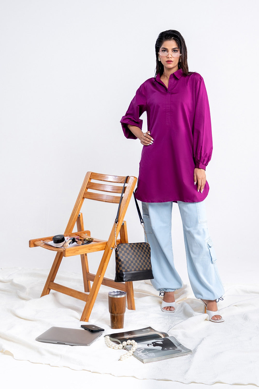 Cotton Viscose Dyed Tunic IPS-44132