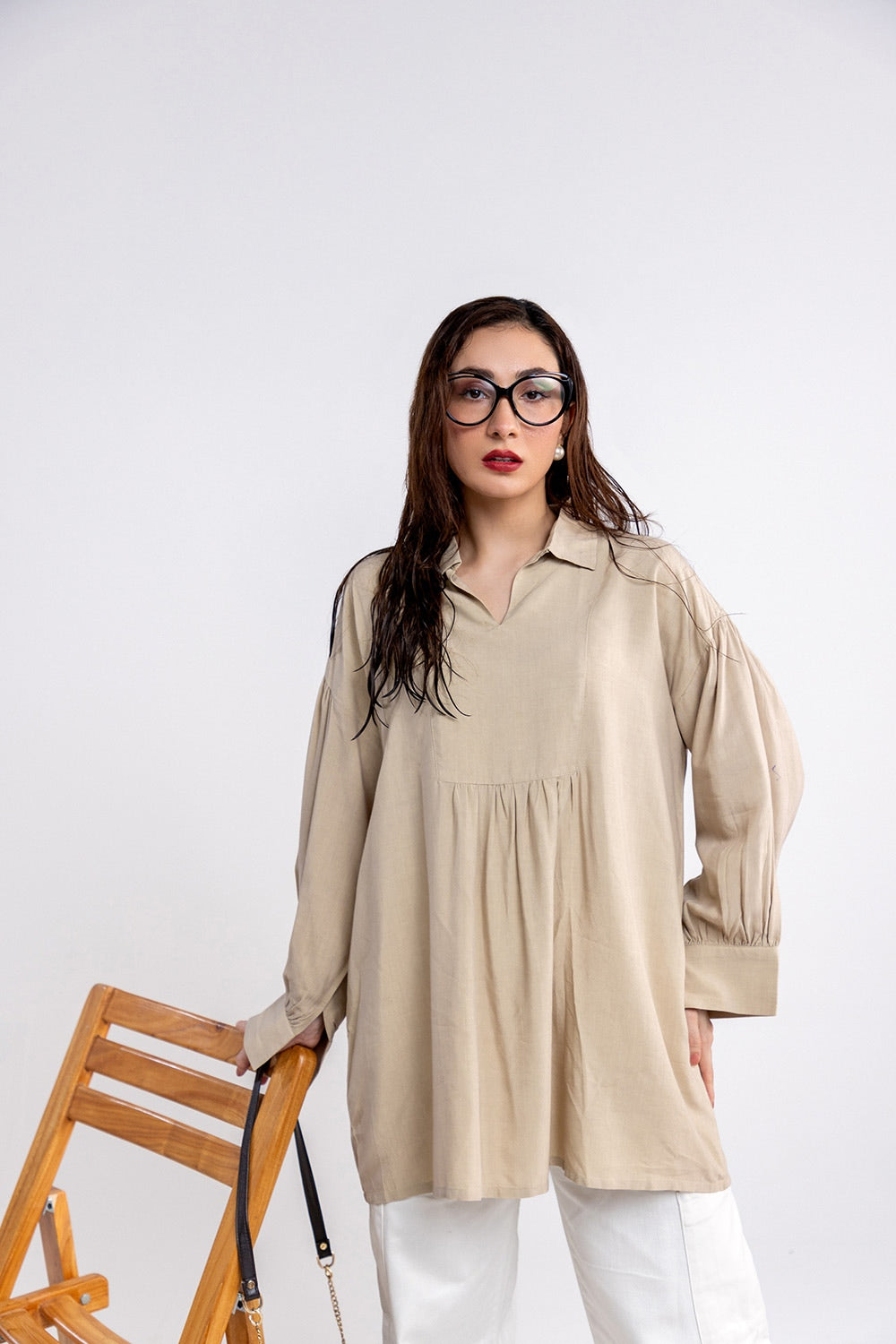 Cotton Viscose Dyed Tunic IPS-44135