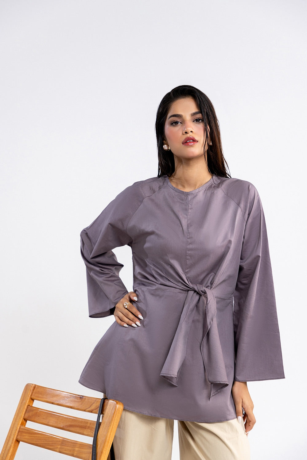 Cotton Viscose Dyed Tunic IPS-44136