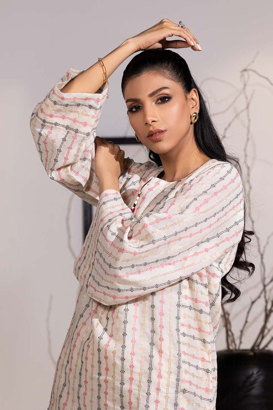 Jacquard Embellished Shirt