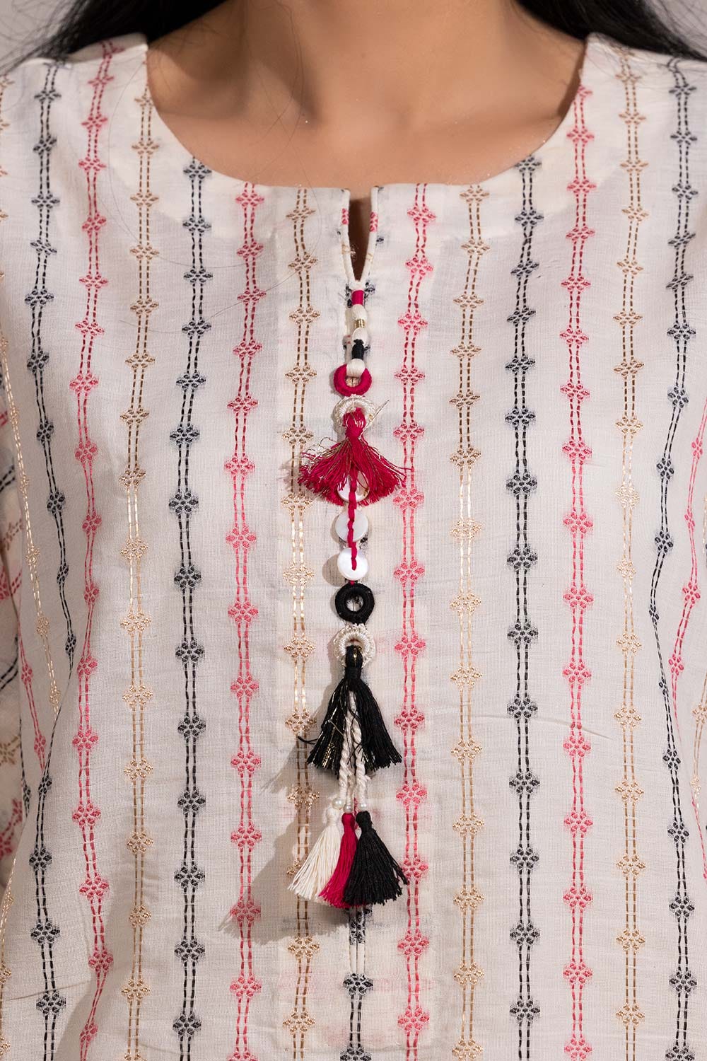 Jacquard Embellished Shirt IPS-44146