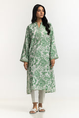 poly-cambric Printed with Embroidered Shirt IPS-44497